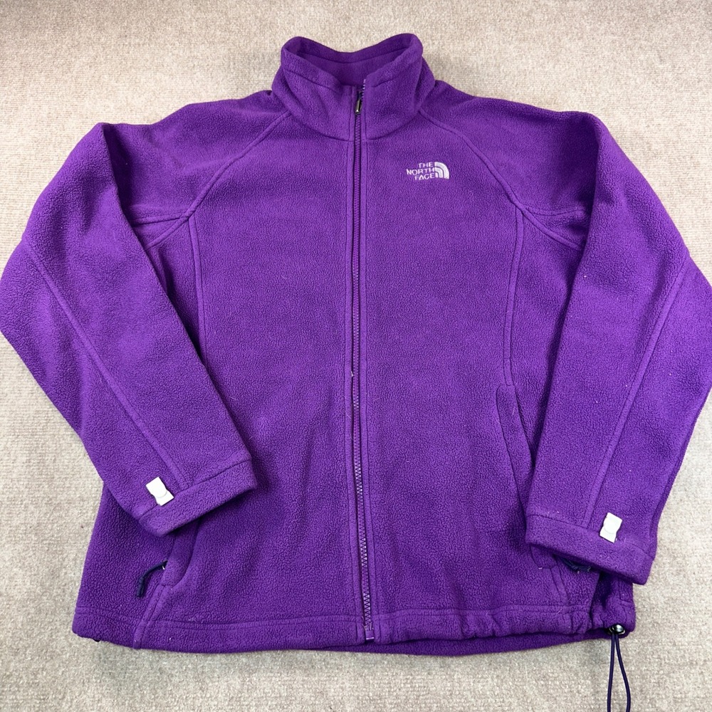 The North Face Womens Purple Full Zip TKA 100 Fleece Jacket Size Large